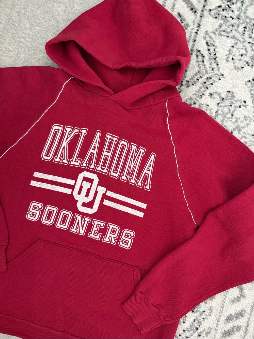 Vintage 90s Russell Athletic Made USA Oklahoma Sooners Hoodie Sweatshirt Medium